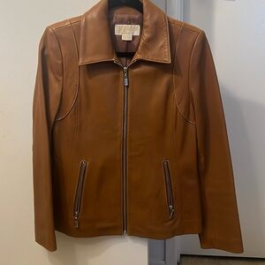Michael kors genuine leather jacket